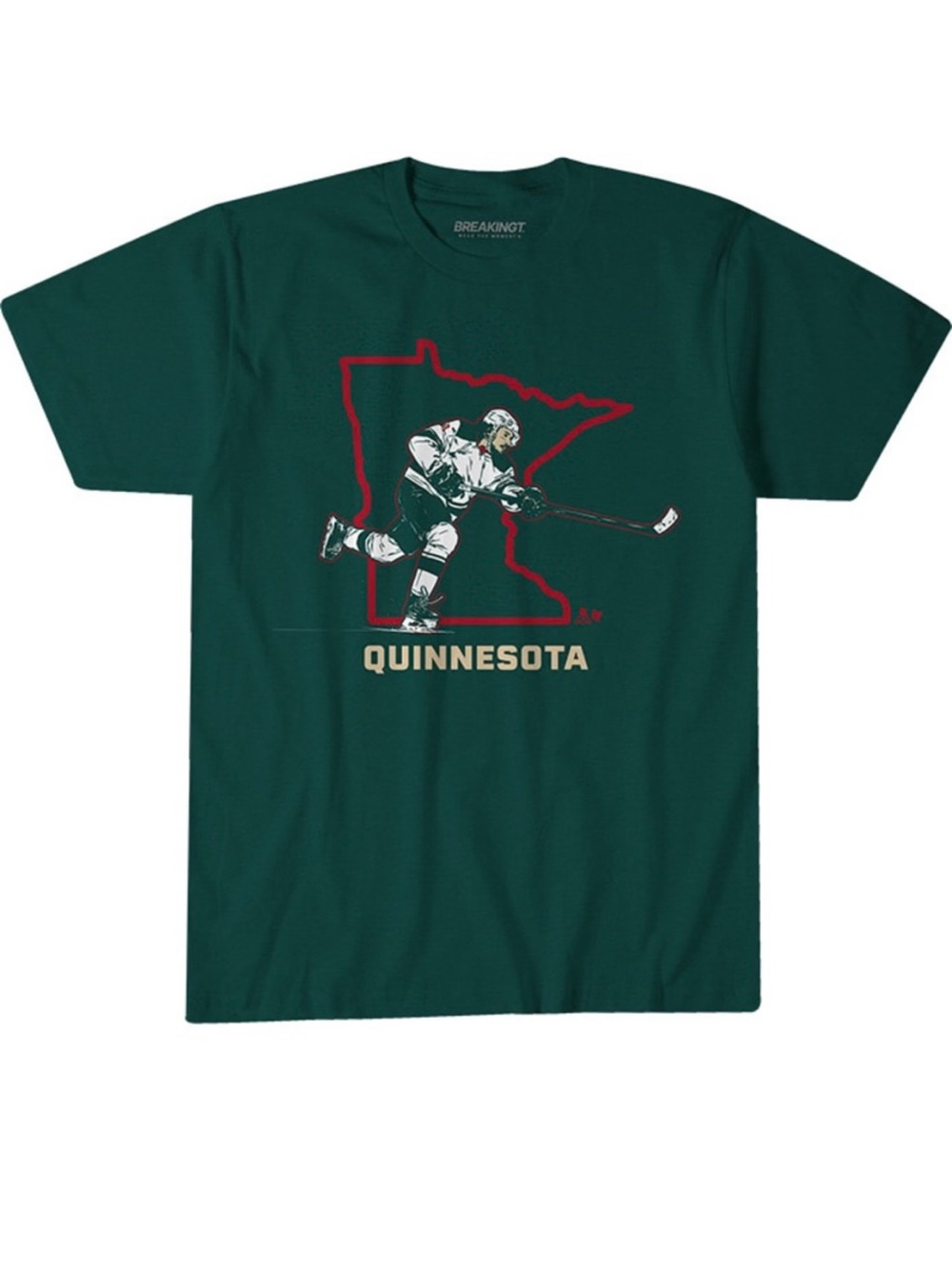Minnesota Wild Hockey Quinn Hughes Quinnesota Short Sleeved Shirt